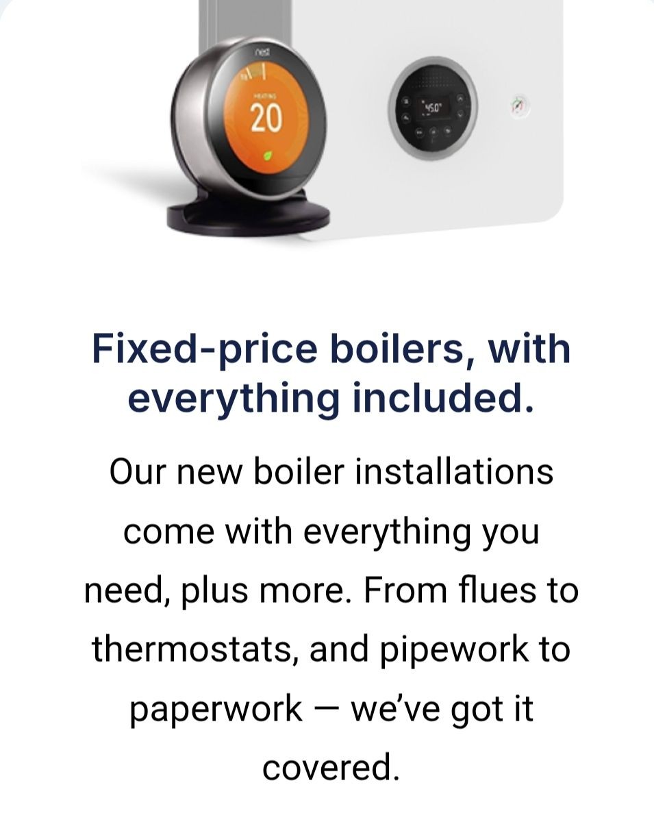 “Fixed-price boiler installation offer with everything included, available across Crowborough, Tunbridge Wells, and Uckfield.”