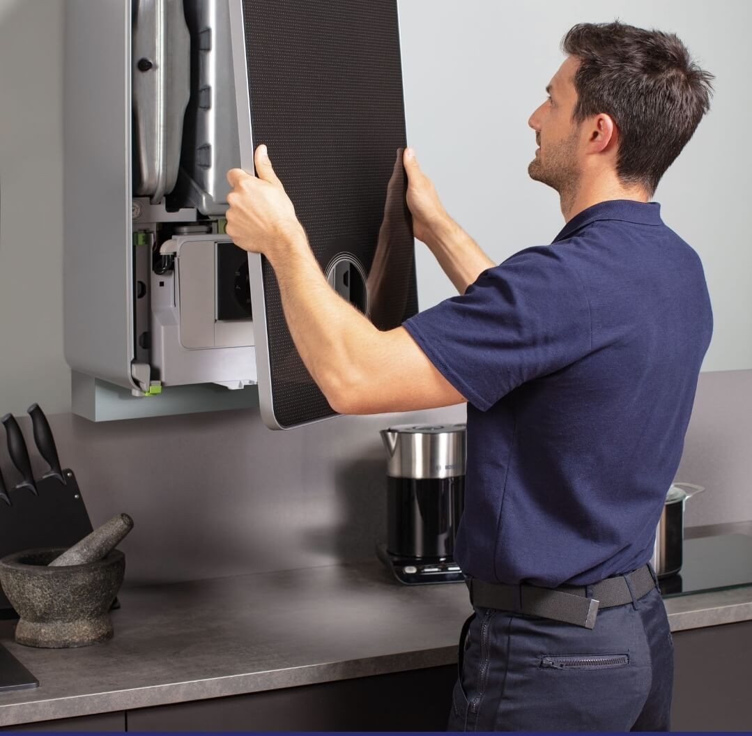 Modern energy-efficient boiler installed in Tunbridge Wells kitchen