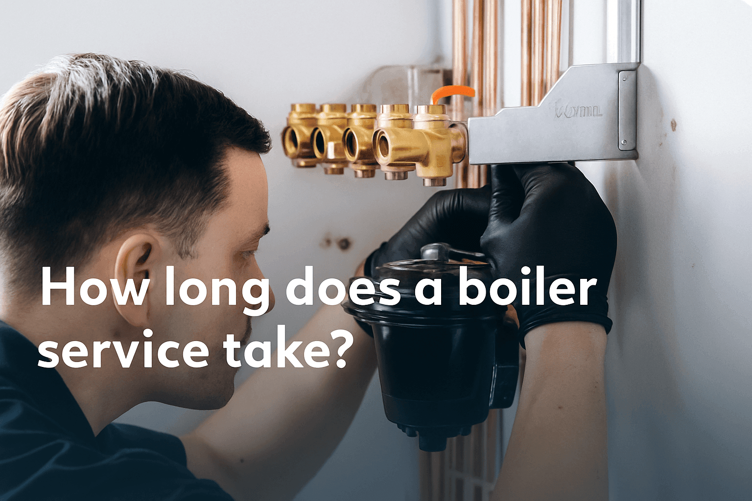 "Gas Safe registered engineer servicing a wall-mounted boiler at a home in Wadhurst, East Sussex"