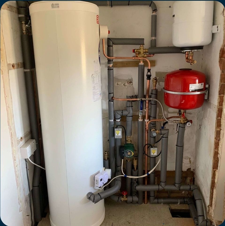 Pressurised hot water cylinder installed in Tunbridge Wells