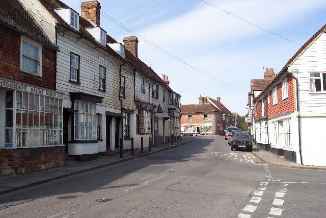View of Rotherfield High Street in East Sussex, showing traditional village buildings near local shops – featured on our boiler servicing page