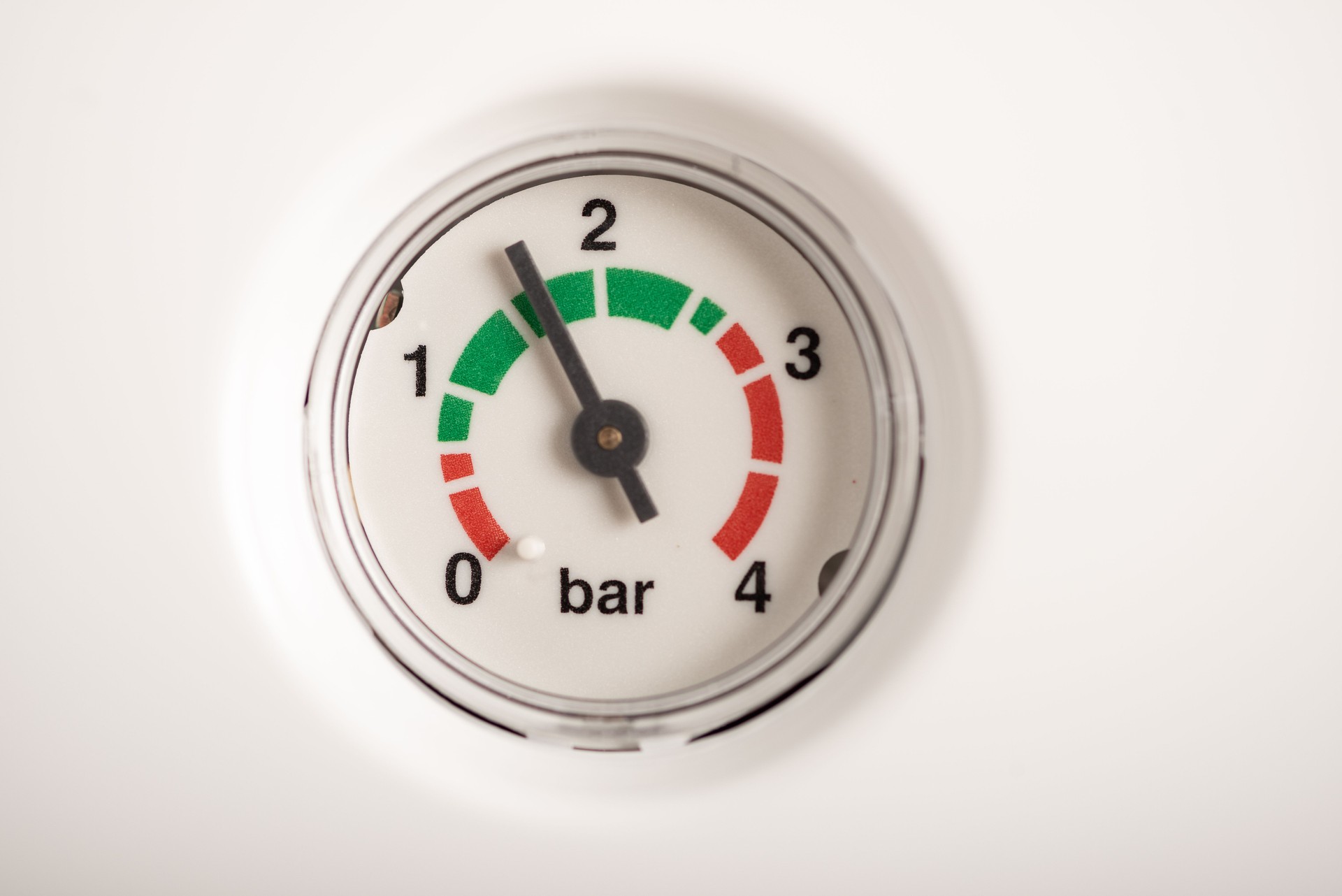 Pressure gauge isolated on white background
